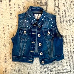 Size 12 Justice studded denim vest